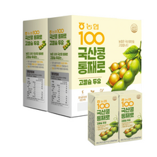 농협 100 국산콩 통째로 고칼슘 두유, 190ml, 32개