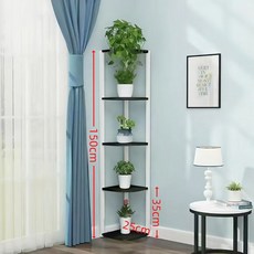 코너장 라운드 구석 수납장 인테리어 장식장 삼각 틈새, 화이트랙 5단코너선반