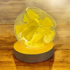 台灣現貨 擴香燈 鹽燈 精油燈 升級三色調光LED燈座 凹槽設計 美觀穩固 招財水晶 香氛燈 薰香燈 擴香石, 搭黃水晶（財富之石）