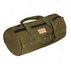 【探露客】露營收納袋 Sundick營釘工具包 加厚帆布耐磨耐重多功能手提圓筒袋 戶外裝備袋, 1個, 軍綠（加厚款）