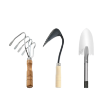 마켓피아 해루질 장비 3종/4종 갯벌 체험 조개잡이 원예 정원관리, 네발갈퀴+호미+모종삽