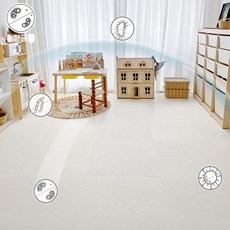 데이하우스 아기매트 퍼즐매트 셀프 복도 거실매트, 항균 퓨어화이트