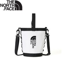 The North Face 休閒單肩包/水桶包, 黑/白