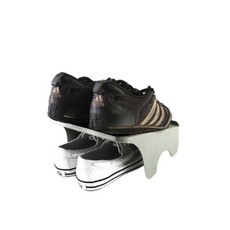 신발정리대 슈즈홀더 더블 슈즈랙 슈즈렉 구두 수납, 블랙