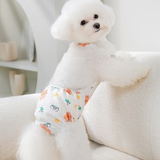 狗狗生理褲 母狗狗專用 防交配騷擾 月經褲 小型犬 薄款 寵物生理褲, 1個, 碎花小熊,S 建議體重1-5斤