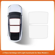 테슬라 호환 신형 Y/YL/3 업그레이드 아이스 클로스 버클 햇빛 가리개 유리 루프 선쉐이드 전면 후면 스카, 06 3 white