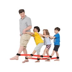 키더스 어린이 협동놀이 지네발 릴레이게임 8인용, 레드