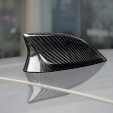 리얼 카본 파이버 샤크핀 안테나 커버 방수 외부 루프 스티커, 1. Black