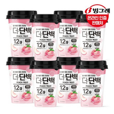 빙그레 더단백 워터 프로틴 복숭아 10컵, 1개, 250ml