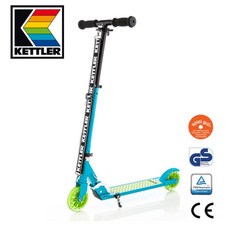 KETTLER Zero 5 時尚親子滑板車 德國TÜV安全認證 德國紅點設計, 1個, 悠遊藍, 悠遊藍