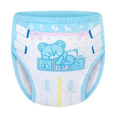 리틀포빅 성인용 실키 트레이닝팬츠 테디팬츠 흡수 방수 통기 블루 S