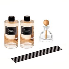 JSP디퓨저 대용량 리필액 500ml 2개 우드공병 스틱6개, 포레이디
