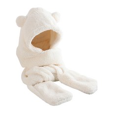 【新客限時下殺】ZOII 佐壹 小熊毛毛帽圍巾 可愛圍巾 小童圍巾 禦寒 保暖 圍巾 保暖圍巾 脖圍 披巾 賞雪必備 #