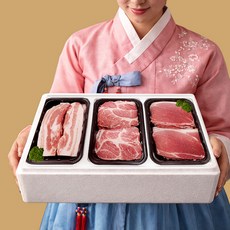 귀한 분께 드리는 문경특산물 문경쑥돈 정육 선물세트 1.2kg (삼겹살+목살+앞다리 혼합)