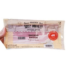피코크 얇은베이컨, 종이박스포장, 75g, 1개
