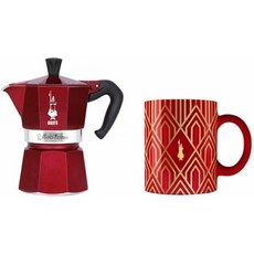 Bialetti Moka Expressi 3-Cup Red with Mug (Limited Edtion), Bialetti Moka Expressi 3-Cup R