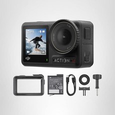 DJI 오스모 액션 4 에센셜 콤보 방수 카메라 11.3인치 센서 4K120fps 비디오 놀라운 저조도 이미징 10비트 및 D로그 M 컬러 성능 160분 동안 지속되는 브이로그, Essential Combo