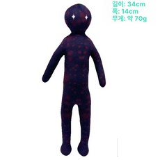 로블록스 도어즈 봉제 인형 괴물 탈출 문 피규어, 샤이니 사람, OPP백, 1개