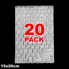 20-100PCS 다목적 투명 버블 쿠션 랩 파우치 포장 이동을 작은 이중 벽 버블 쿠션, [06] 15x20cm-20X