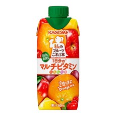 과일 한 병 카고메 1일분 멀티비타민 330ml 종이팩 ×12개(비타민 C BS B12 D E)