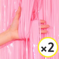 파티커튼 42colors 홀로그램/새틴/파스텔/샤이니 은박수술 포토월 벽 배경 장식커튼 [에브리띵스마일], 파스텔 핑크, 2개