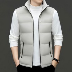 大尺碼防風保暖立領口袋鋪棉背心