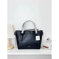 Fossil 拉鍊小托特 - 台灣現貨, 黑色, 1個