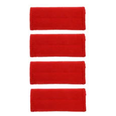 자동차 문짝 내부 손잡이 보호 커버 부드러운 플러시 팔걸이 케이스 인테리어 난간 장식 4 개, 02 Red 4 pieces)