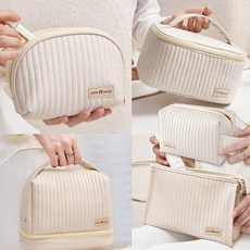 옆집샵 화장품 파우치 CREAM 여행용 메이크업 소품을 깔끔하게 정리함