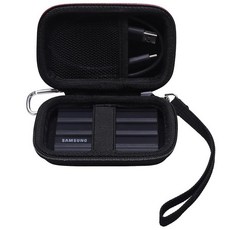 XANAD 삼성 T9/T7 Shield/T7/T7 터치용 블랙 2-in-1 휴대용 SSD 케이스 (250GB 500GB 1TB 2TB) 튼튼한 보호 방수 경량 166997, Black 1, 1-in-1 SSD Case