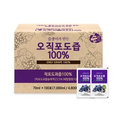 즙쟁이 포도즙 100% 100포 실속형, 7L, 1개
