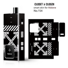 말론 MALONE 전자담배 전용 스킨 스티커 케이스 (타기종 호환x), 1개, 오프블랙(154)