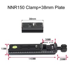퀵 릴리즈 클램프 슬라이드 레일 삼각대 볼 마운트 어댑터 망원 렌즈 지지판 카메라 아르카용, 색상: 4. NNR150S