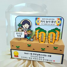 어버이날 부모님생신 용돈박스 자식농사 용돈토퍼 당근밭 현금 용돈이벤트 고정문구, 엄마, 당근4개