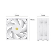 Thermalright TL B4020 40MM PWM 이중 베어링 5500 조용하고 강력, 기타, RGB 없음, TL B4020W