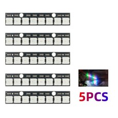 LAUBEI 15102050100PCS 8x1Bit 8 비트 WS2812 5050 RGB 전체 LED 램프 패널 모듈 5V WS2812B Arduino 용 무지개 LED 정밀, [06] 5pcs Black