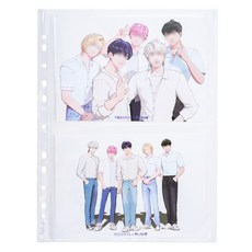 하이하바 2포켓(8x6)[양면] 바인더 속지 10매 6x8사이즈 사진 포스터 보관 (2공 4공 링바인더 호환)