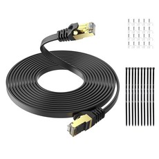 CAT8 40Gbps 초고속 게이밍 랜케이블 인터넷 랜선, 검정색, 1개, 20m 검정색, 1개, 20m