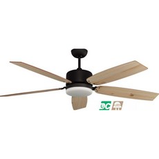 （修一）穩帝士吊扇60吋 原木黑 DC吊扇 吊扇燈 60吋 LED四段光 22瓦 遙控 台灣製造
