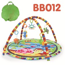 【臺灣】兒童健身架嬰兒遊戲圓毯，多功能新生寶寶爬行地墊玩具，促進寶寶健康成長, BB012, 1個