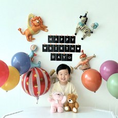 히얼투파티 서커스 풍선세트 생일파티 풍선, 1세트, 2.서커스_가로_set