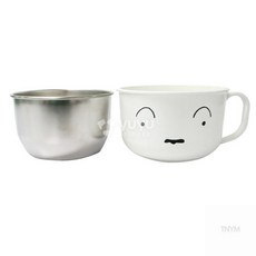 씨리얼컵 짱구 스텐면기 흰둥이