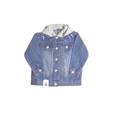 樹熊春季秋季兒童男孩女孩牛仔連帽藍色夾克風衣外套淺藍色學校外觀兄弟姐妹外觀