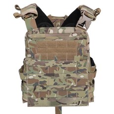 龍在邊緣500D尼龍 AVS MBAV戰術背心 迷彩闆載背心 特種防護, CB/狼棕,均碼, 1個