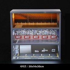 다이캐스트 전시장 1 64 스케일 보관 자동차모형 디오라마 주차장 미니어쳐, 테마3, 1개