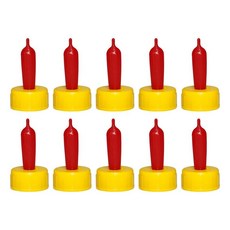 GHSHOP 10X 양고기 음료 병 젖꼭지 작은 동물 음료 병 젖꼭지 농장 동물 피더 간호 염소 양을위한 실리콘 젖병 토퍼, 빨강 노랑, 10개
