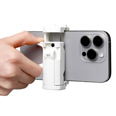 라이트밸런스 핸드폰 마운트 홀더 삼각대 거치대 촬영 스마트폰 촬영용 클립, 퀵클립 QC-96 화이트, 1개