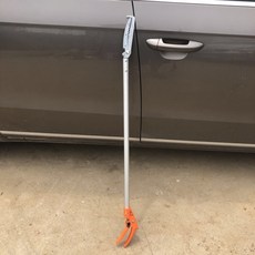 伸縮加長不鏽鋼捕蛇夾：安全抓蛇器/抓魚鉗/螃蟹夾，防滑手柄，多功能適用, 捕蛇器單節1.5米+送蛇袋子送手套, 1個