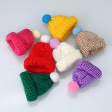 인형 방울 모자 5cm 중형 대형 / 미니어처 인형옷 소품 산타 비니 겨울 꾸밈, 1개, 인형 방울 모자(중형)-B.초록