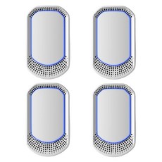 Oneluner 가정용 공기 청정기 4팩 플러그인 네거티브 공기 이온화 장치는 배변 상자 주방 욕실에서 강한 애완동물 냄새를 제거합니다. 오존 없음 필터 없음 저소음 휴, Oneluner 가정용 공기 청정기 4팩 플러그인 네거